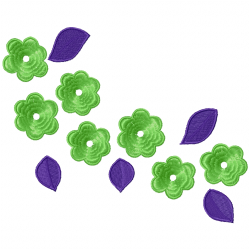 Flowers And Tree Embroidery Design 2